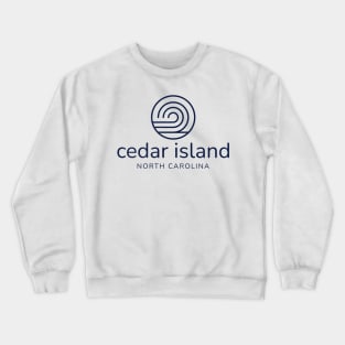 Cedar Island, NC Beach Summer Wave Crewneck Sweatshirt